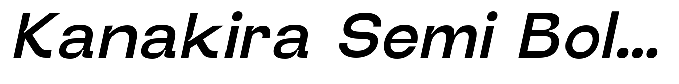 Kanakira Semi Bold Inktrap Italic